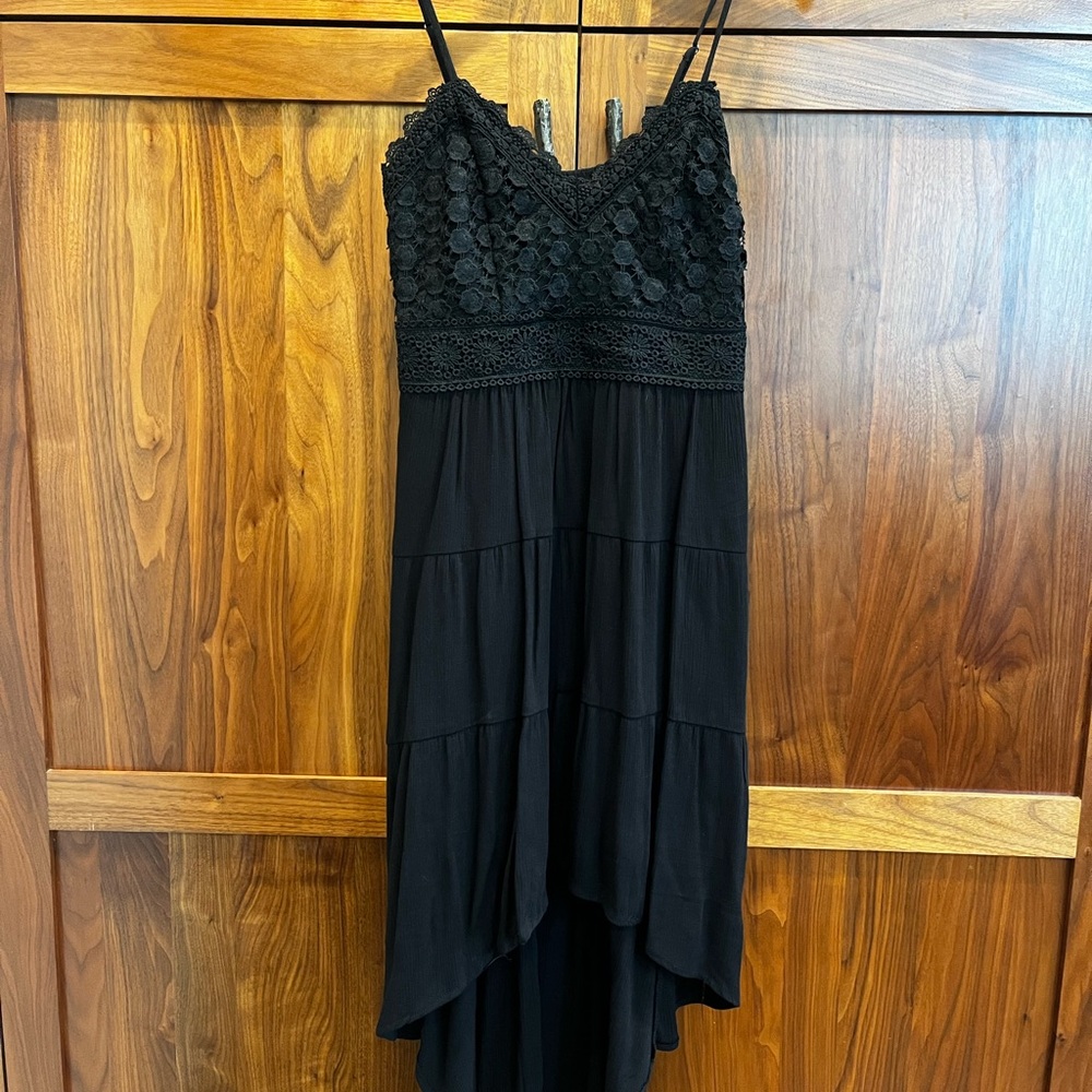 No Boundaries Black High Low Dress